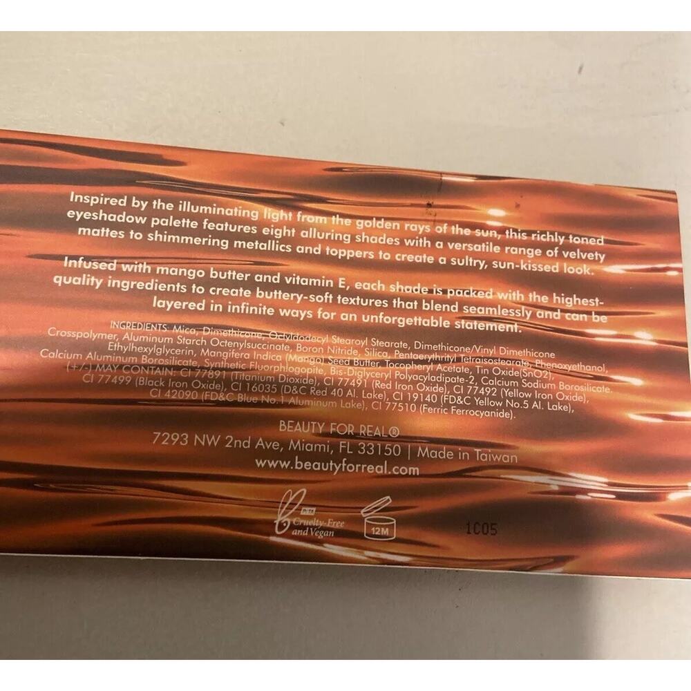 Golden Hour Beauty For Real Mango Butter Eyeshadow Palette Full Size NIB - Picture 3 of 4